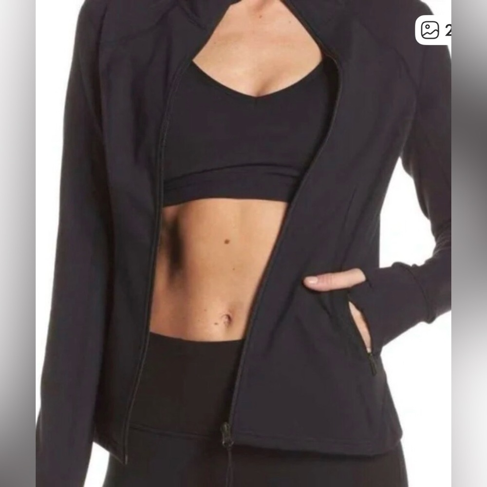 Zella Black Inline Performance Jacket Size Small - image 2
